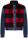 Dsquared2 Jeans And Check Pattern Jacket In Blue