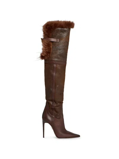 Dsquared2 Canadian Heeled Boots In Brown