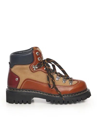 Dsquared2 Canadian Hiking Boots In Brown