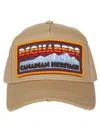 Dsquared2 Logo Patch Baseball Cap In Camel