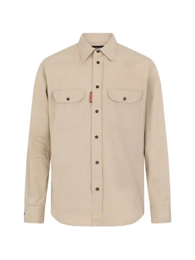 Dsquared2 Canadian Shirt In Neutral
