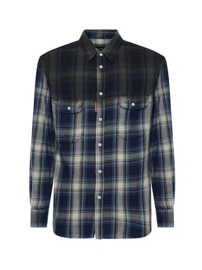 Dsquared2 Canadian Vintage Cotton Shirt In Multi