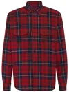 Dsquared2 Vintage Button-down Shirt Elbow Patches In Red