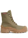 Dsquared2 Canvas Ankle Boots In Green