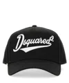 Dsquared2 Black Baseball Cap With Maxi Logo Lettering On The Front