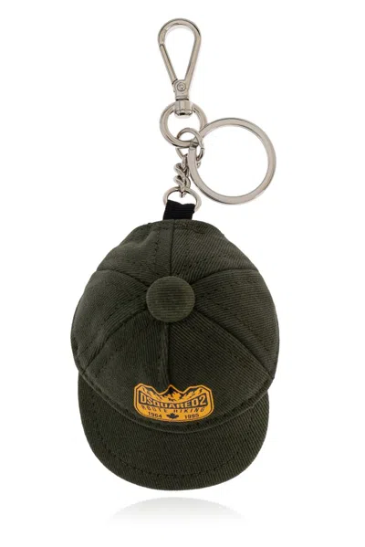 Dsquared2 Cap Pendant Keychain In Green