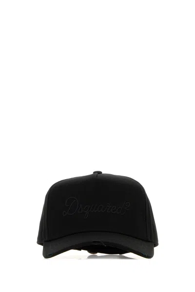 Dsquared2 Black Cotton Baseball Cap