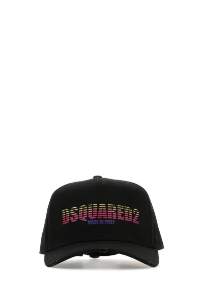 Dsquared2 Logo-print Cotton Baseball Cap In Black