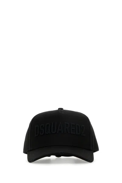 DSQUARED2 DSQUARED BLACK COTTON BASEBALL CAP