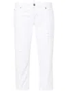 Dsquared2 White Straight Mid Rise Jeans In White
