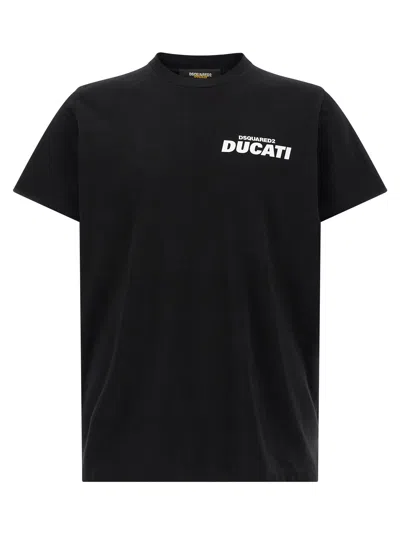 DSQUARED2 CAPSULE DSQUARED2 X DUCATI T-SHIRT WHITE/BLACK