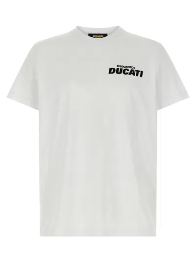 DSQUARED2 CAPSULE DSQUARED2 X DUCATI T-SHIRT WHITE/BLACK