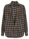 Dsquared2 Capsule Shirt In All-over Check Patterned Cotton In Gray