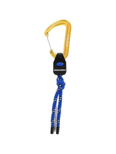 Dsquared2 Carabiner Rope Keychain In Blue