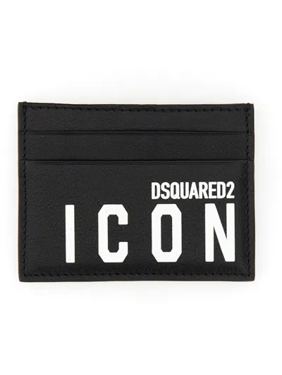 Dsquared2 Card Holder With Logo In Black