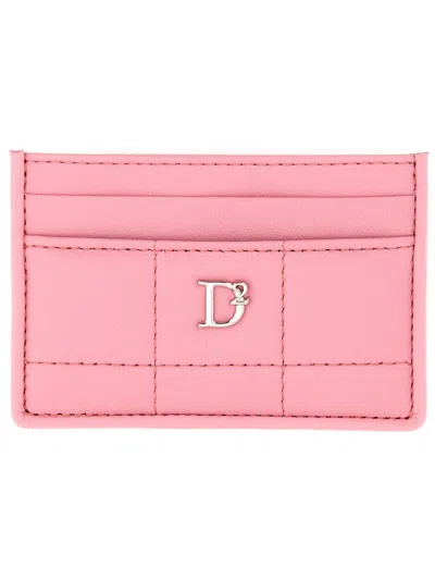 Dsquared2 Card Holder With Logo In Pink