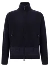 Dsquared2 Carded Wool Insert Cardigan In Blue
