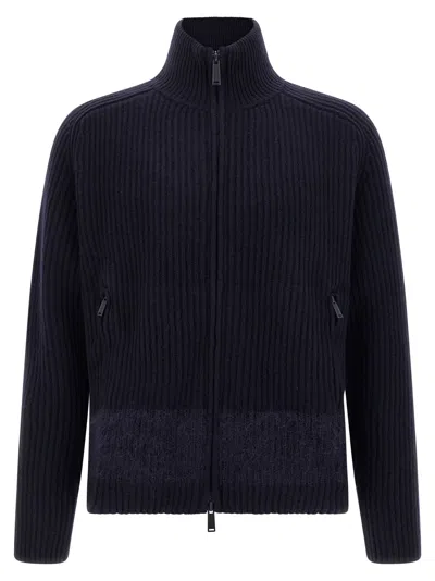 DSQUARED2 CARDED WOOL INSERT CARDIGAN