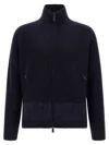 Dsquared2 Carded Wool Insert Cardigan Sweaters And Cardigans Blue In Black