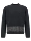Dsquared2 Carded Wool Insert Sweater In Gray