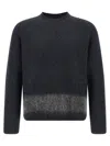Dsquared2 Carded Wool Insert Sweater In Gray