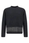 Dsquared2 Carded Wool Insert Sweater In Gray