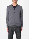 Dsquared2 Logo Embroidered Knitted Cardigan In Gray