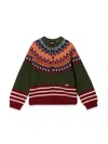 Dsquared2 Kids Verde Oliva Cardigan Per Bambini In Multicolour