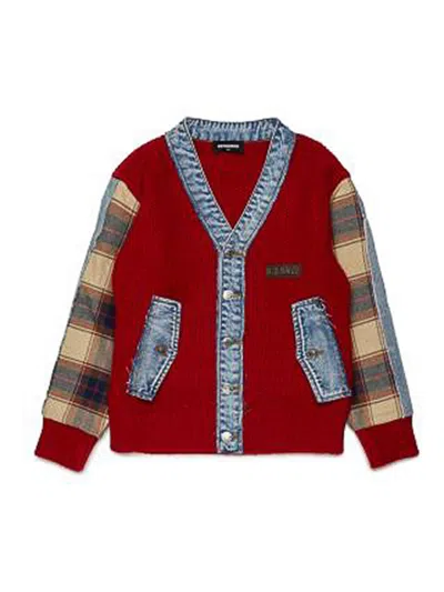 Dsquared2 Cardigan With Inserts In Multi