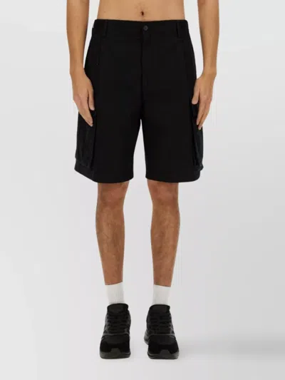 Dsquared2 Cargo Bermuda Shorts With Multiple Pockets In Black