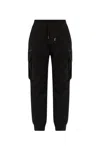 Dsquared2 Cargo Trousers With Elasticated Cuffs And Drawstring Waist In Black