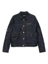 Dsquared2 Multi-pocket Panelled Denim Jacket In Blue