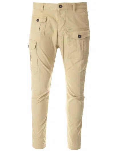 Dsquared2 Cargo Trousers In Brown