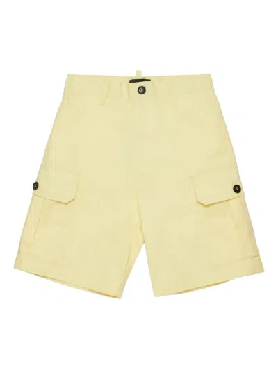 Dsquared2 Kids' Cargo-pocket Shorts In Yellow