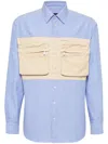 Dsquared2 Cargo-pockets Cotton Shirt In Blue