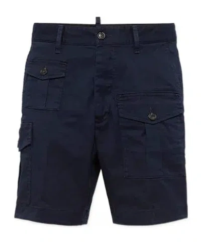 Dsquared2 Cargo Shorts In Blue