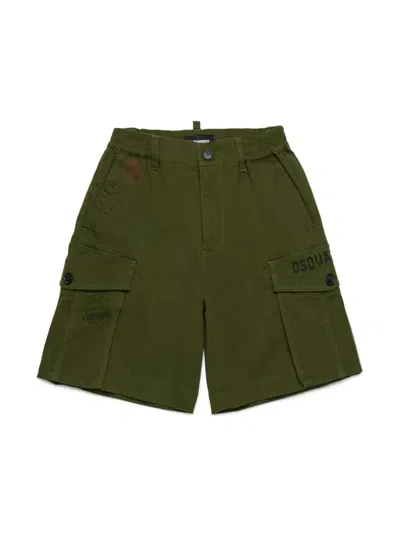 Dsquared2 Kids' Cargo Shorts In Green