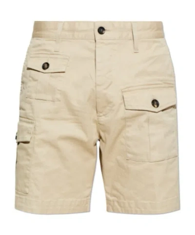 Dsquared2 Cargo Shorts In Neutral