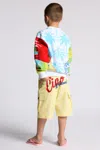Dsquared2 Cargo Shorts With Printed Logo In Blue