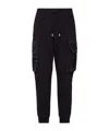 Dsquared2 Cargo Trousers With Elasticated Cuffs And Drawstring Waist In Black