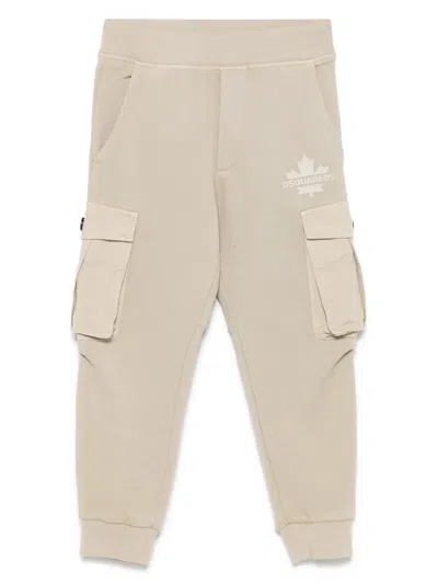 Dsquared2 Kids' Cargo Track Trousers In Neutrals