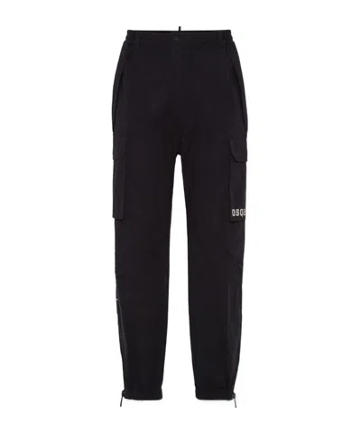 DSQUARED2 DSQUARED2 LOGO PRINTED TAPERED CARGO TROUSERS