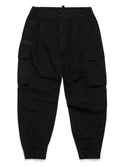 Dsquared2 Kids' Cargo Trousers In Black