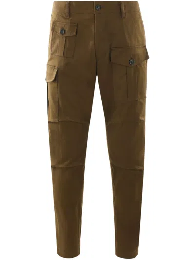 Dsquared2 Cargo Trousers In Brown