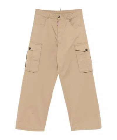 Dsquared2 Cargo Trousers In Neutral