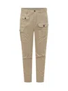Dsquared2 Cargo Trousers With Pockets In Sand