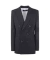 Dsquared2 Double-breasted Wool Blazer In Gray