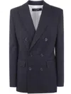 Dsquared2 Double-breasted Wool Blazer In Gray