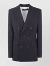 Dsquared2 "carolyn" Double Breasted Peak Jacket In Blue