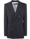 Dsquared2 Double-breasted Wool Blazer In Gray